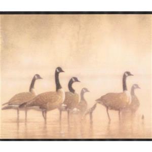 York Wallcoverings Wallpaper Border - 15-ft x 6-in - Geese on the Lake - Beige