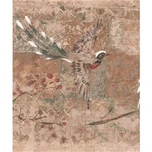 York Wallcoverings Wallpaper Border - 15-ft x 9-in - Japanese Sakura Cherry/Birds