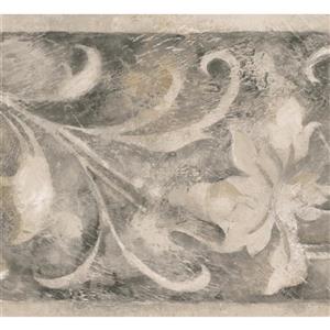 Norwall Wallpaper Border - 15' x 7-in- Retro Abstract Floral Design