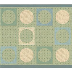 York Wallcoverings Wallpaper Border - 15-ft x 6-in - Geometric Design - Green