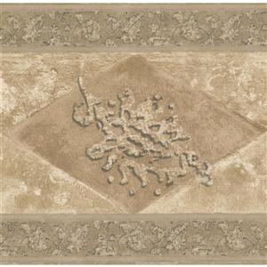 Norwall Wallpaper Border - 15' x 7-in- Abstract/Rhombus - Brown/Beige