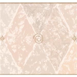 York Wallcoverings Wallpaper Border - 15-ft x 10.5-in - Abstract Rhombus - Beige