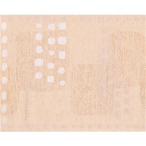Retro Art Wallpaper Border - 15' x 7" - Abstract Design - Beige
