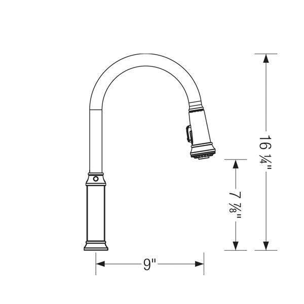 BLANCO Empressa Pull-Down Dual Faucet - Stainless Steel