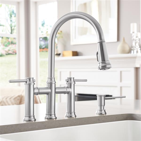 BLANCO Empressa Pull-Down Dual Faucet - Stainless Steel