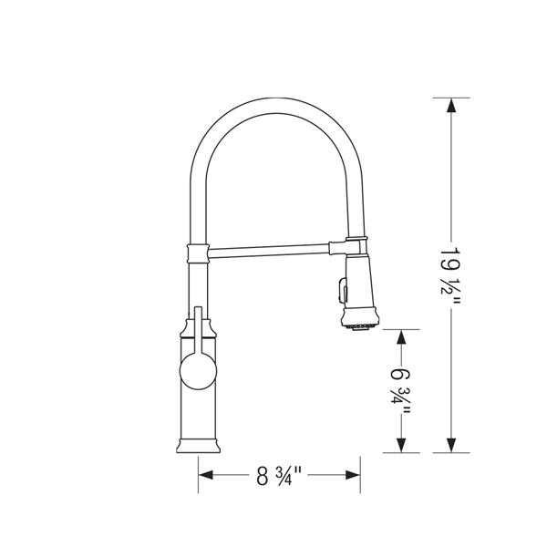 BLANCO Empressa Pull-Down Dual Faucet - Chrome