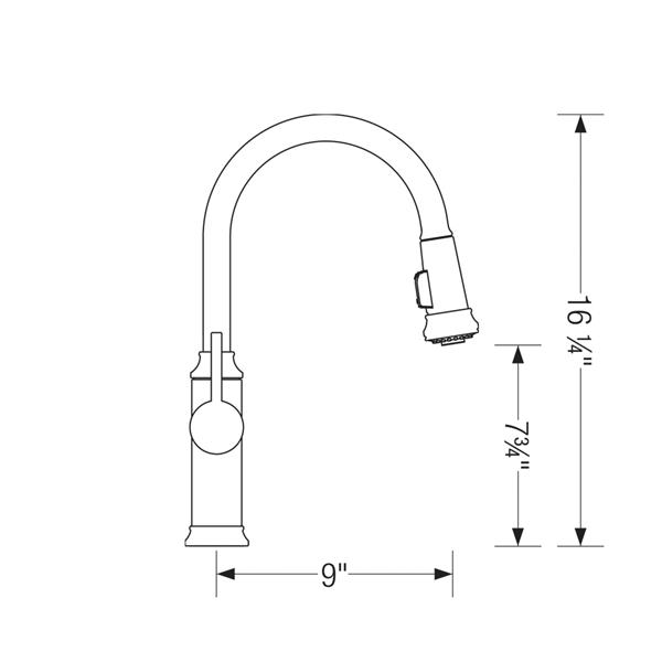 BLANCO Empressa Pull-Down Kitchen Faucet -S. Steel