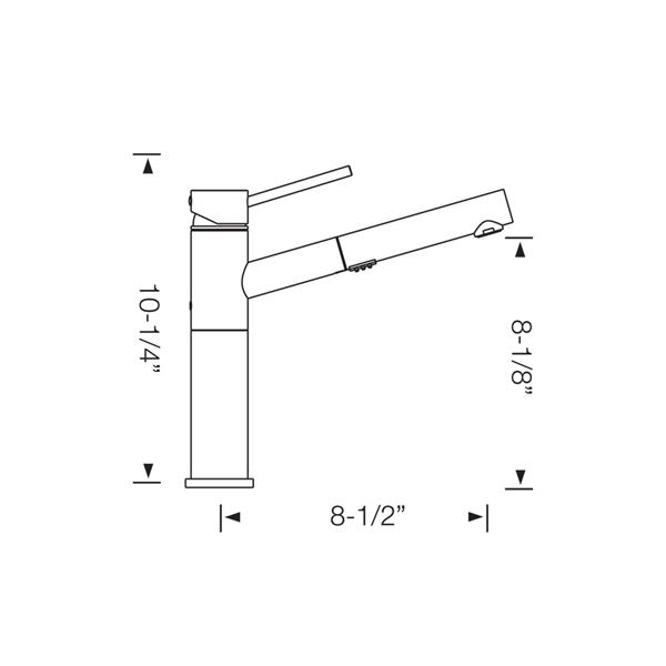 BLANCO Alta Pull-Out Dual Spray Kitchen Faucet - Grey