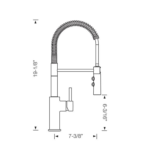 BLANCO Catris Semi-Pro Kitchen Faucet, Stainless Steel