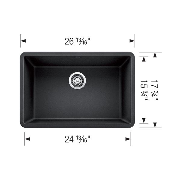 BLANCO Precis White Single Undermount Sink