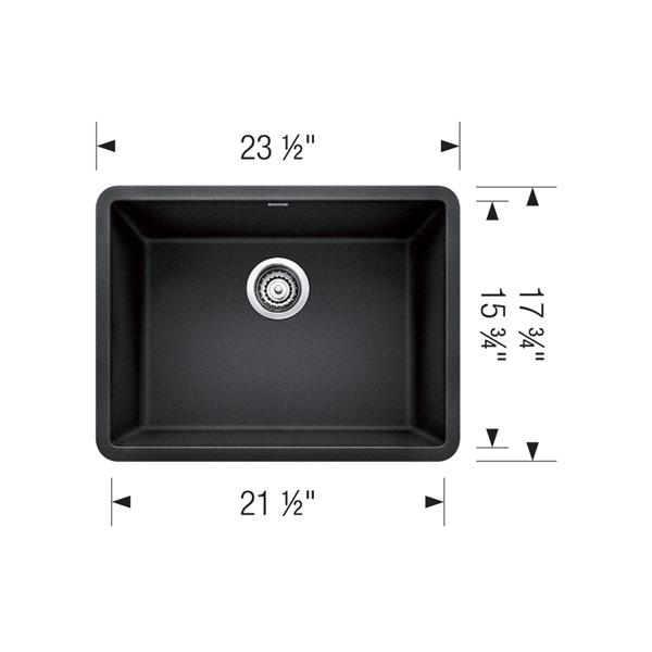 Blanco Precis Single Kitchen Sink Metallic Gray 24 In 401883 RONA   330625567 AlternateImage1 L 