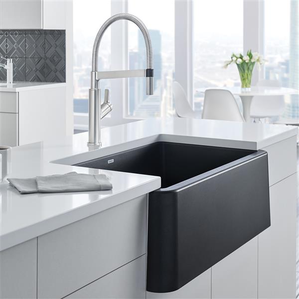 BLANCO Ikon Farmhouse Kitchen Sink - 33-in- Black