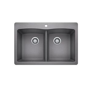 BLANCO Diamond Drop-In Sink - Grey - 32.25-in