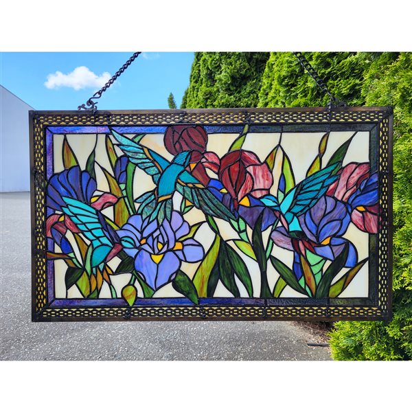 Fine Art Lighting Ltd. Tiffany Window Panel - 28-in x 17-in - Rectangular