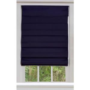 Store romain coupe-lumière en tissu, 55 po x 72 po, bleu minuit