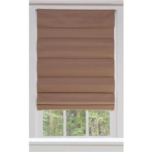 Store romain coupe-lumière en tissu, 63 po x 72 po, beige