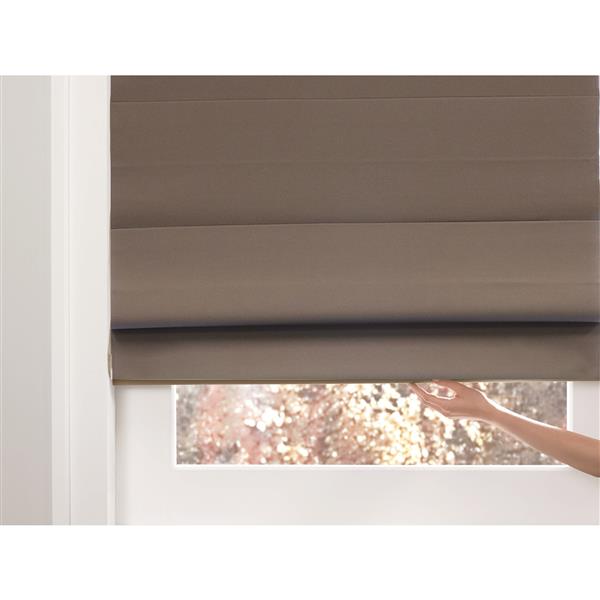 allen + roth Blackout Roman Shade - 21-in X 72-in - Steel Grey