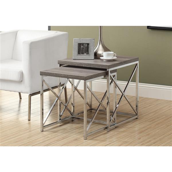 MONARCH SPECIALTIES Monarch Accent Tables 19.75in Composite Dark