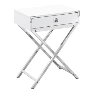 Monarch Accent Table - 12-in x 24-in - Composite - White