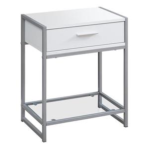 Monarch Accent Table - 22.25-in - Composite - White