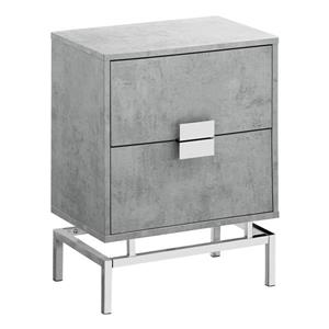 Monarch End Table - 12.75-in - Composite - Gray