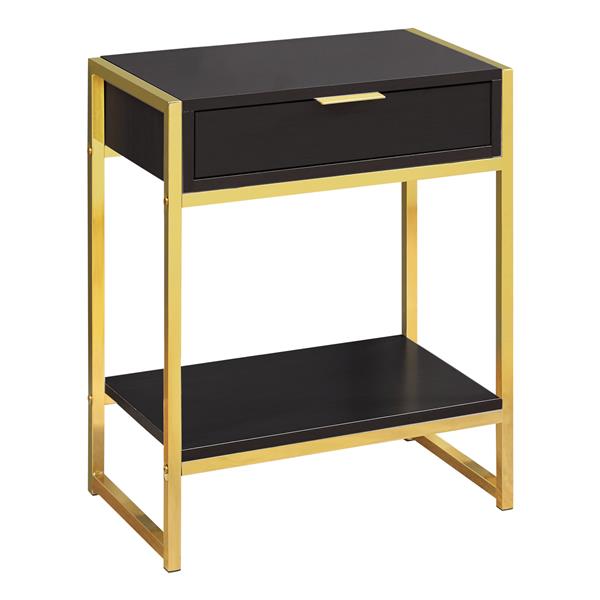 Monarch Accent Table - 12.75-in x 23.75-in - Composite - Cappuccino