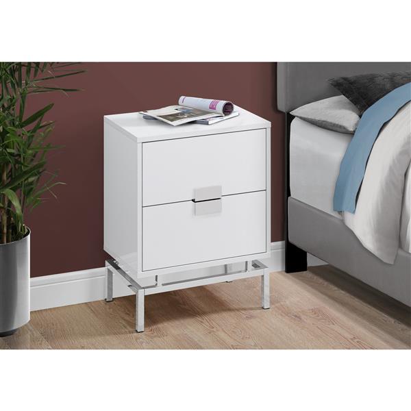 Monarch Accent Table - 23.5-in - Composite - White