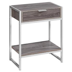 Monarch Accent Table - 12.75-in x 23.75-in - Composite - Dark taupe