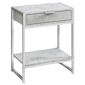 Table d'appoint, 12,75 po x 23,75 po, gris