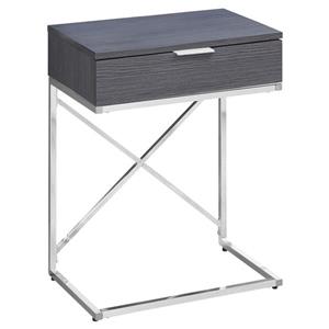 Monarch Accent Table - 12.75-in x 23.5-in - Gray