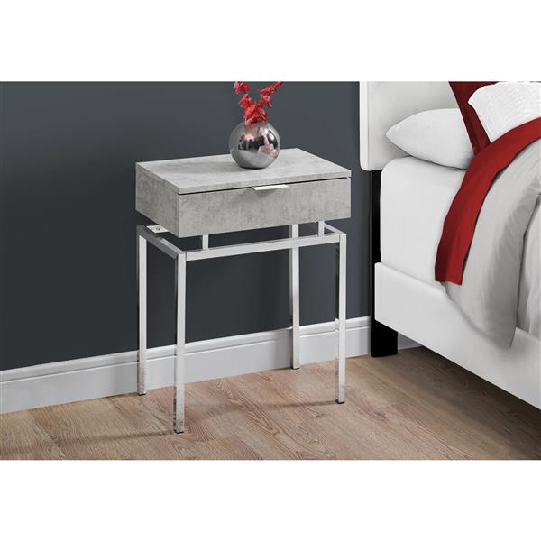 MONARCH SPECIALTIES Monarch Accent Table 12.75in x 23.25in Gray