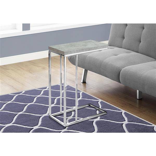 Monarch Accent Table - 18.25-in x 25.25-in - Composite - Gray