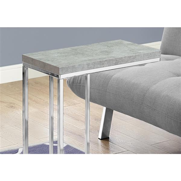 Monarch Accent Table - 18.25-in x 25.25-in - Composite - Gray