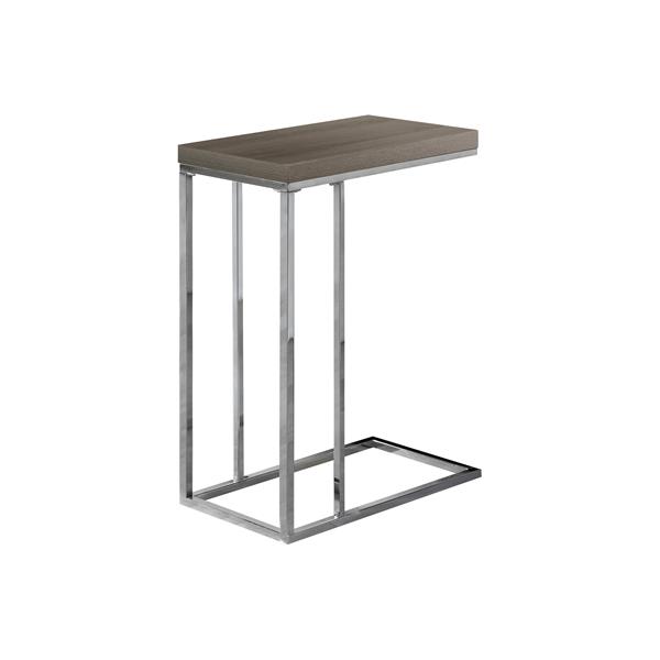 Monarch Accent Table - 18.25-in x 25.25-in - Composite - Dark taupe