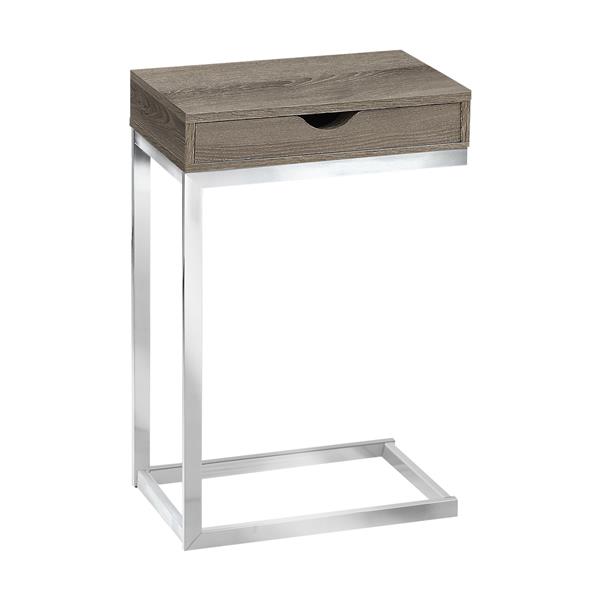 Monarch Accent Table - 10.25-in x 24.5-in - Composite - Dark taupe