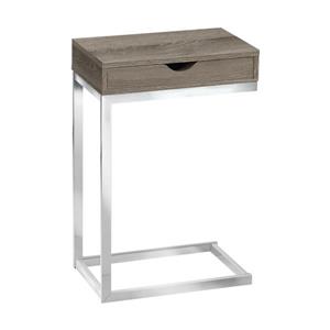 Monarch Accent Table - 10.25-in x 24.5-in - Composite - Dark taupe