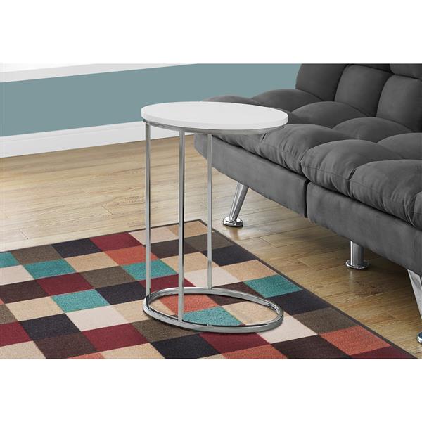 Monarch Accent Table - 18.5-in x 25-in - Composite - White