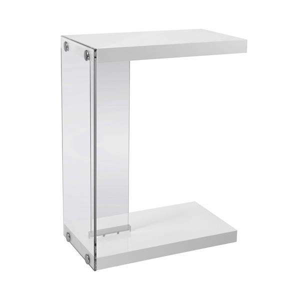 Monarch Accent Table - 18.5-in x 24.75-in - Composite - White