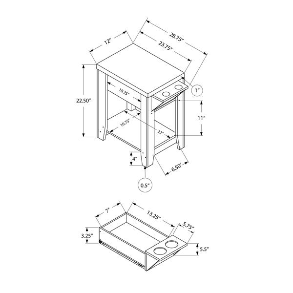 MONARCH SPECIALTIES Monarch Accent Table 24 In X 24 In Composite   330626327 AlternateImage3 L 