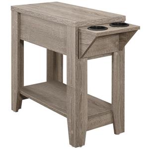 Monarch Accent Table - 24-in x 24-in - Composite - Dark taupe