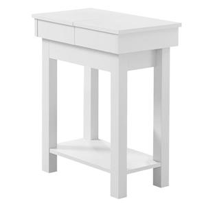 Monarch Accent Table - 20-in x 24-in - Composite - White
