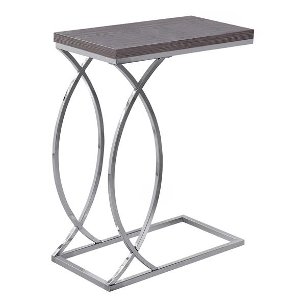 Table d'appoint, 18,25 po, composite, gris