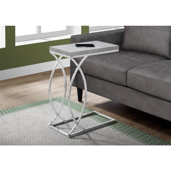 Monarch Accent Table - 18.25-in x 25-in - Composite - Gray