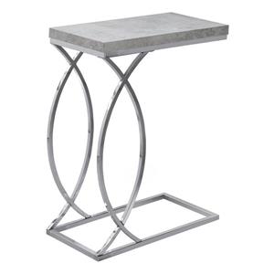 Monarch Accent Table - 18.25-in x 25-in - Composite - Gray
