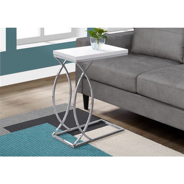 Monarch Accent Table - 18.25-in x 25-in - Composite - White