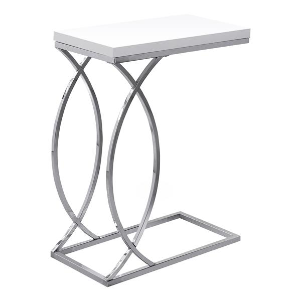 Monarch Accent Table - 18.25-in x 25-in - Composite - White