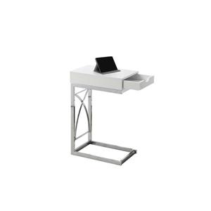 Monarch Accent Table - 15.75-in x 24.5-in - Composite - White