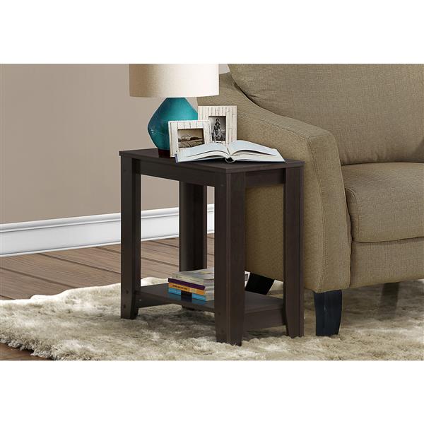 Monarch Accent Table - 22-in - Composite - Cappuccino