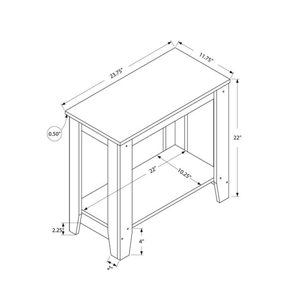 Monarch Accent Table - 22-in - Composite - Cappuccino