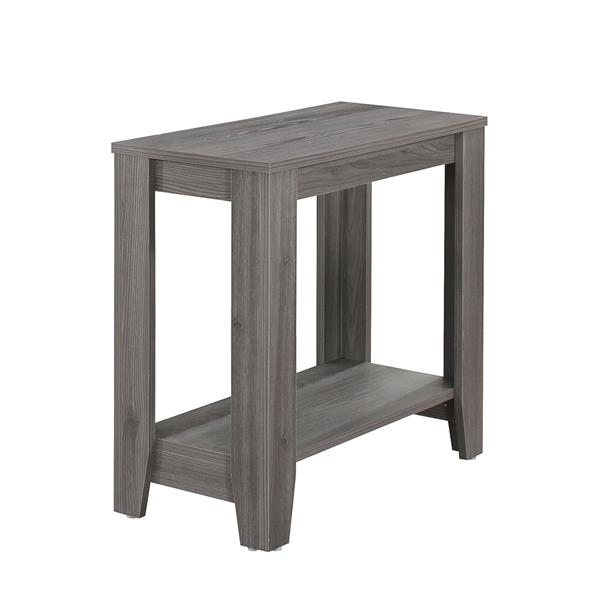 Monarch Accent Table - 11.75-in x 22-in - Composite - Gray